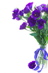bouquet  of  violet eustoma flowers