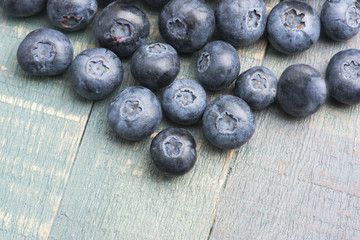 Blueberry On Wood Table