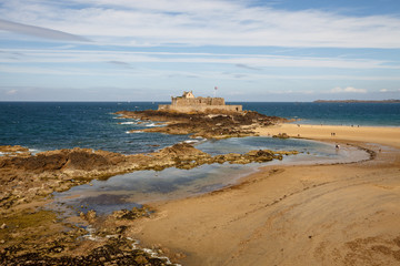 Fototapeta na wymiar Fort National in Saint-Malo, France