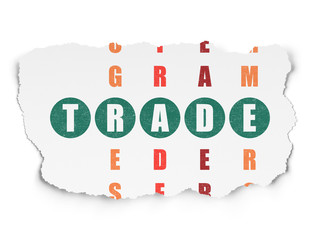 Fototapeta premium Finance concept: Trade in Crossword Puzzle