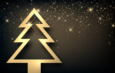 Background with Christmas tree.