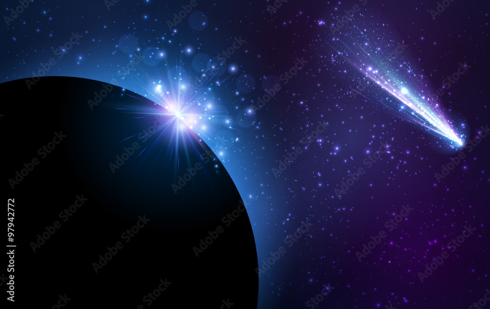 Wall mural earth planet background.