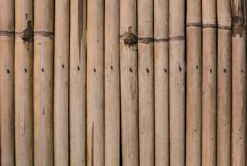 Texture of old bamboo wall