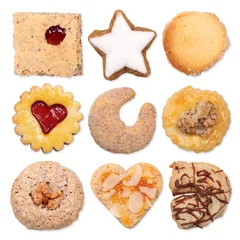 Foto op Plexiglas Verschiedene Kekse, isoliert © Marina Lohrbach