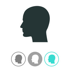 Human profile vector icon.