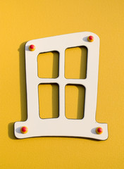 Funny abstract window on children playground