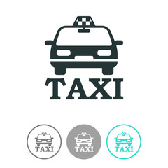 Taxi car vector icon.