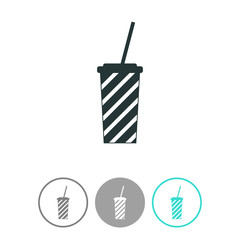 Disposable cup for beverages icon.