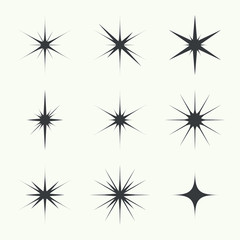 Vector set of sparkle lights