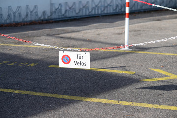 Parkplatz für Fahrräder