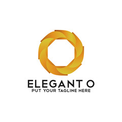 initial Elegant O logo icon
