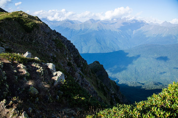 Obraz premium Beautiful mountain scenery of Krasnaya Polyana . Sochi