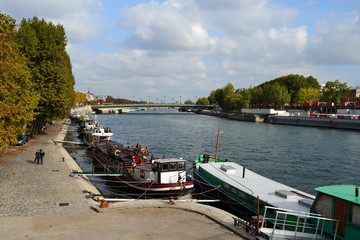 Naklejka premium Bateaux sur la Seine