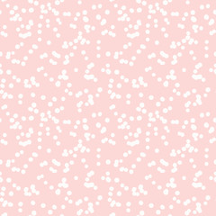 Hand drawn seamless pink irregular random dot and spot texture