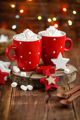 hot chocolate with whipped cream