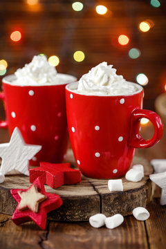 hot chocolate with whipped cream