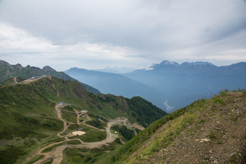Beautiful mountain scenery of Krasnaya Polyana . Sochi