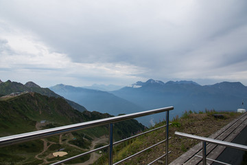 Fototapeta premium Beautiful mountain scenery of Krasnaya Polyana . Sochi