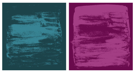 vector grunge textures, dark cyan and dark pink duotone backgrounds, suitable for white text
