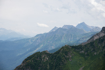 Beautiful mountain scenery of Krasnaya Polyana . Sochi