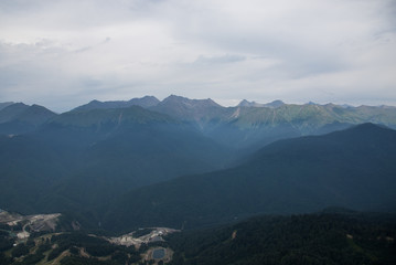 Beautiful mountain scenery of Krasnaya Polyana . Sochi