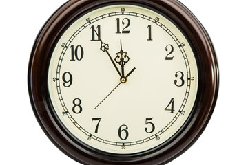 Classic round wall clock isolated