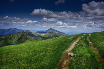 paths in the mountains