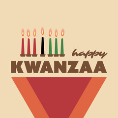 Happy Kwanzaa Greeting Card Design Template