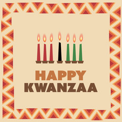 Happy Kwanzaa Greeting Card Design Template