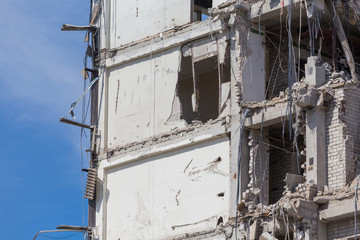 Demolished house before reconstruction