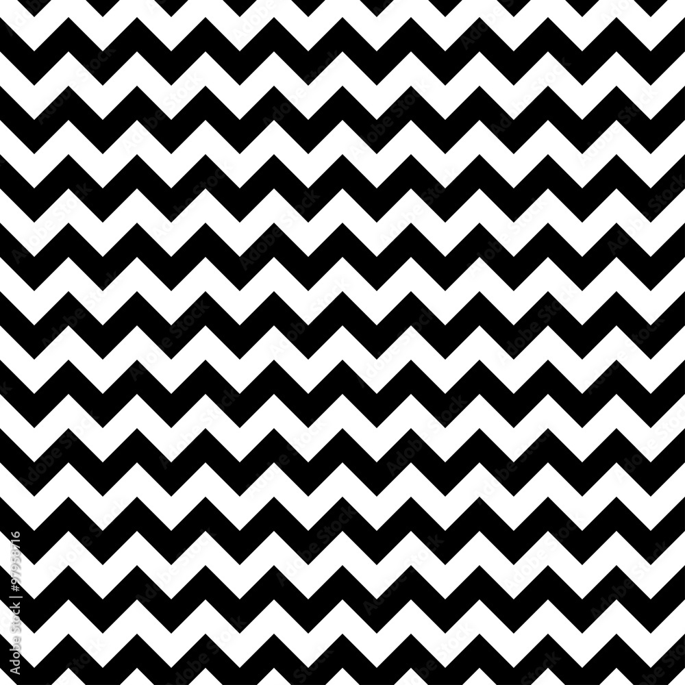 Canvas Prints zigzag seamless pattern - vector abstract geometric texture in black and white color. fashion graphi