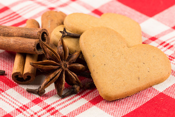Gingerbread hearts cookies