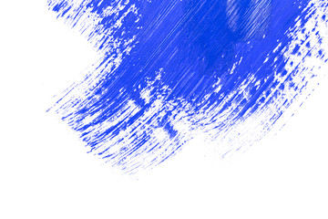 blue stroke of the paint brush