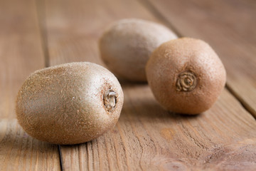 kiwi on a wooden background