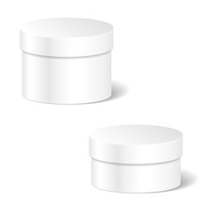 Realistic Blank White Product Package Box Mock Up Set To Adverti