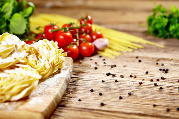 Ingredients for making fresh pasta