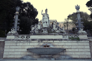 Fountain of Dea di Roma in Roma, Italy