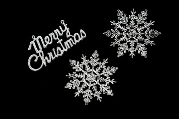 Black merry christmas card