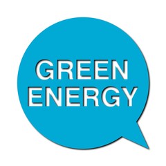 Speech Bubbles green energy with shadow