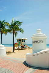 Life Guard Station on Fort Lauderdale Beach, Florida