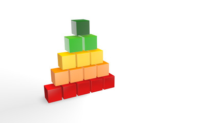 Obraz premium 3d infographic pyramid cube background