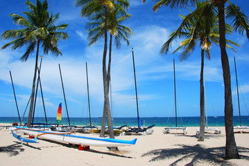 Sailboats On The Beach