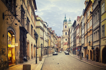Fototapeta na wymiar Prague street view