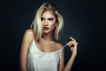 Beauty portrait of a young blonde woman