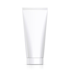 Mock Up Tube Of Cream Or Gel Grayscale White Clean. Products On White Background Isolated. Ready For Your Design. Product Packing. Vector EPS10 
