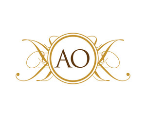 AO Luxury Ornament Initial Logo