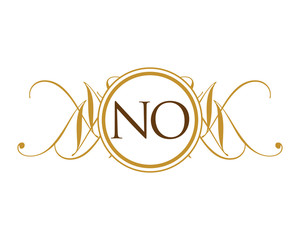 NO Luxury Ornament Initial Logo