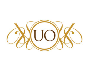 UO Luxury Ornament Initial Logo