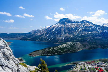 Mount Vimy, Waterton Lake and townsite