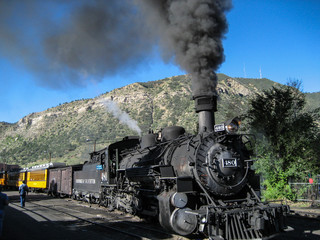 Naklejka na ściany i meble Durango and Silverton Narrow Gauge Steam Engine Train